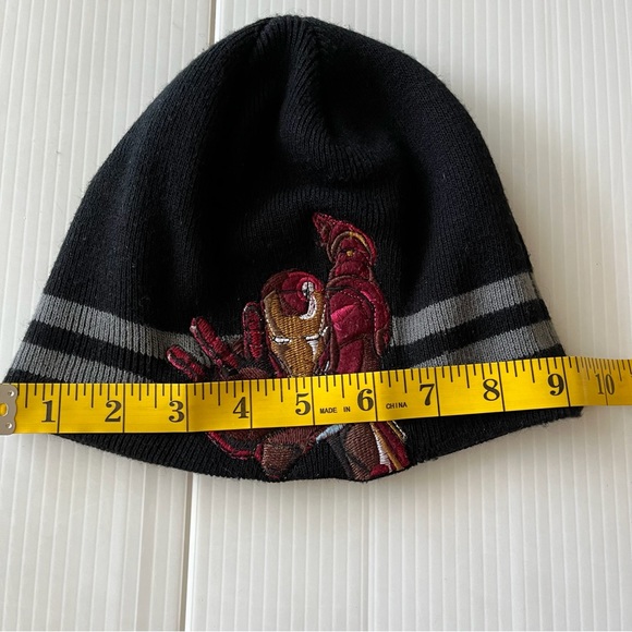Iron Man Beanie Original Red, Gold And Black Logo on Front, Logo On Back - Picture 7 of 7